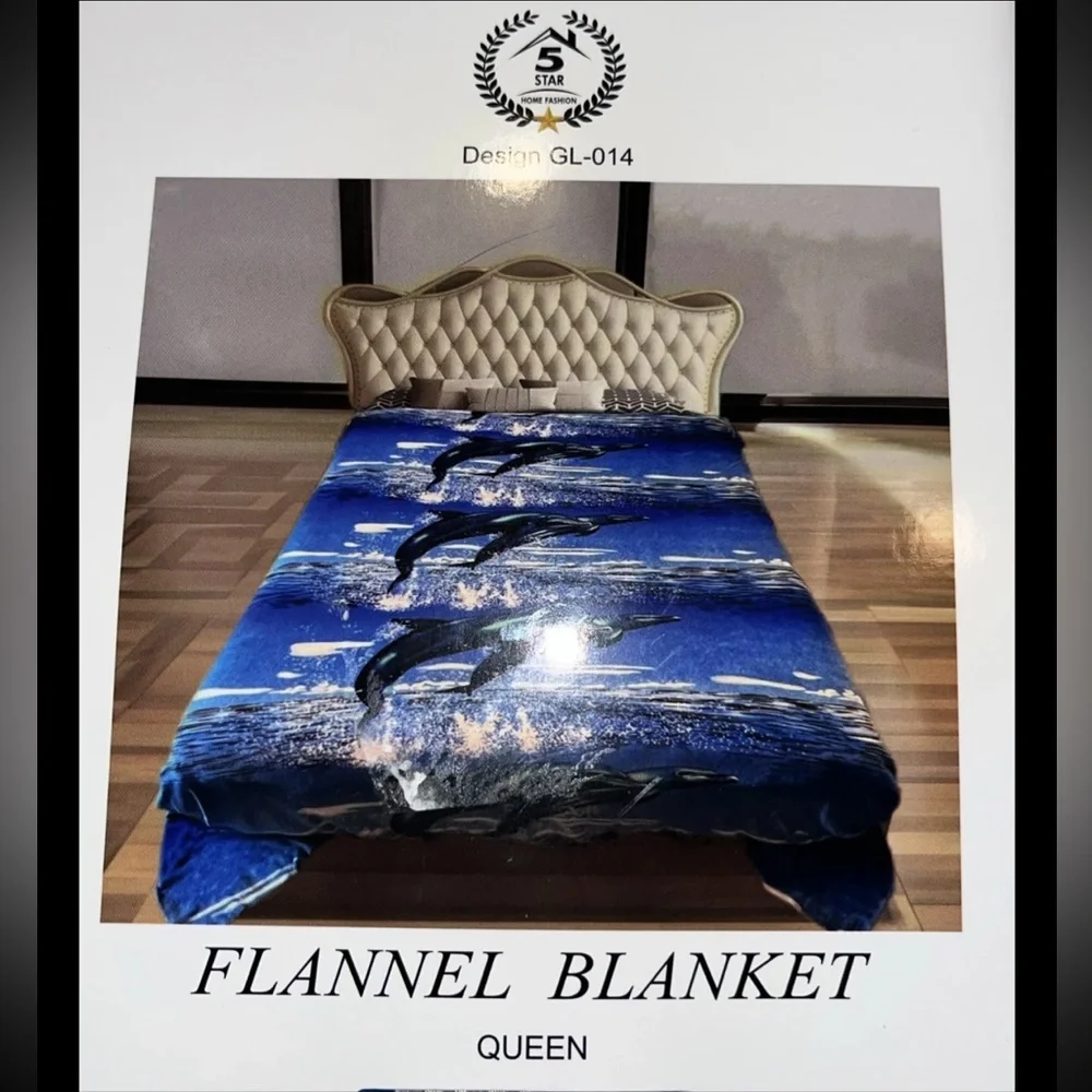 Queen Size Flannel Plush Soft Cozy & Lightweight Great For All Yr Round NWT